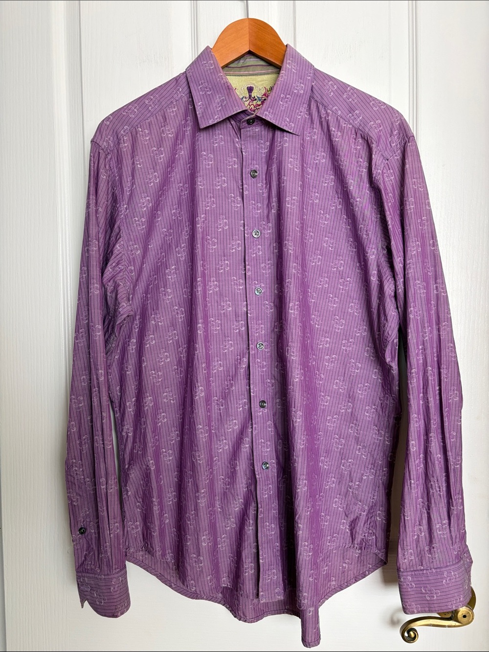Robert Graham Lavender-Purple Patterned Button-Up Shirt
